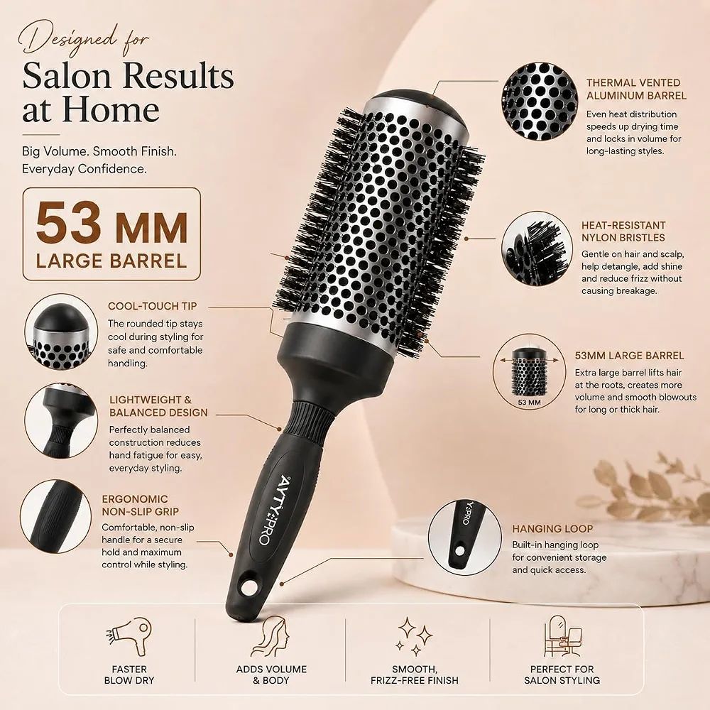 AY:TYPRO Ceramic Thermal Brush 53MM view 3