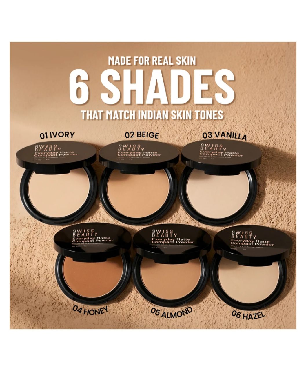 Swiss Beauty Everyday Matte Compact Powder [Beige] view 2