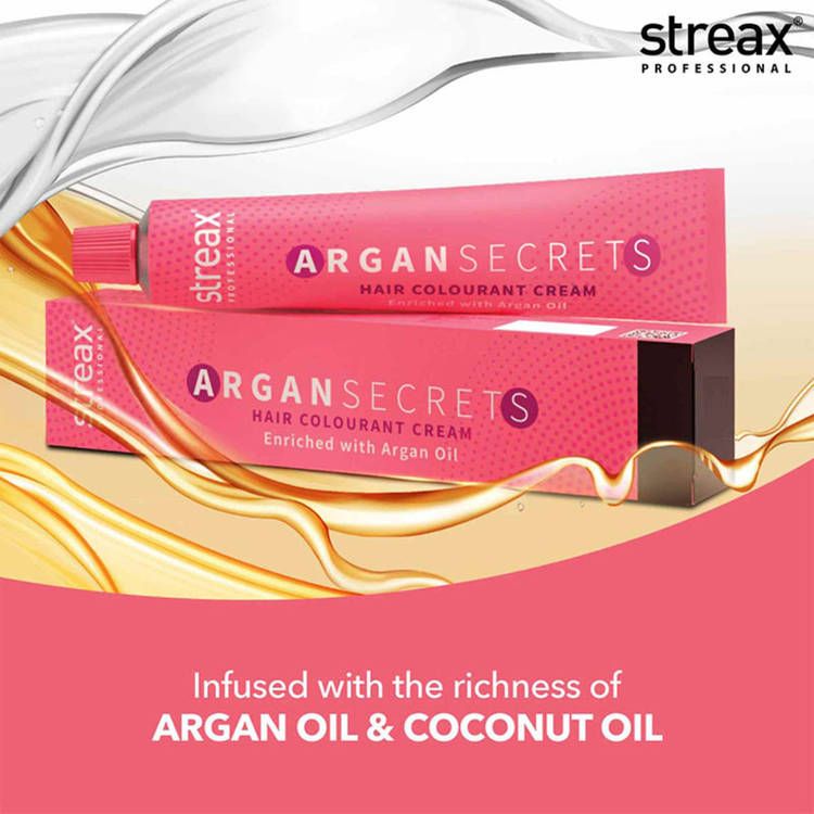 Streax Professional Argan Secrets Hair Colourant Cream No 5 Light Brown view 3