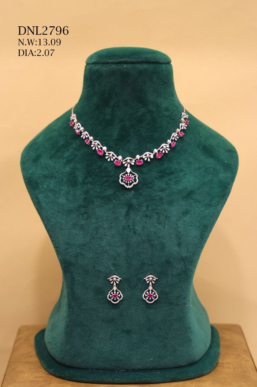 Diamond and RRubyGold Necklace Set view 2