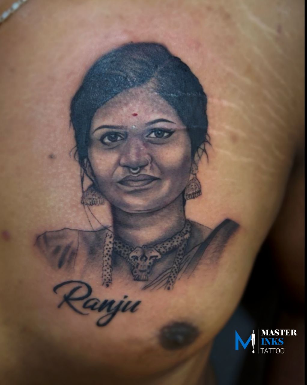 Realistic Portrait Tattoo by Master Inks view 2