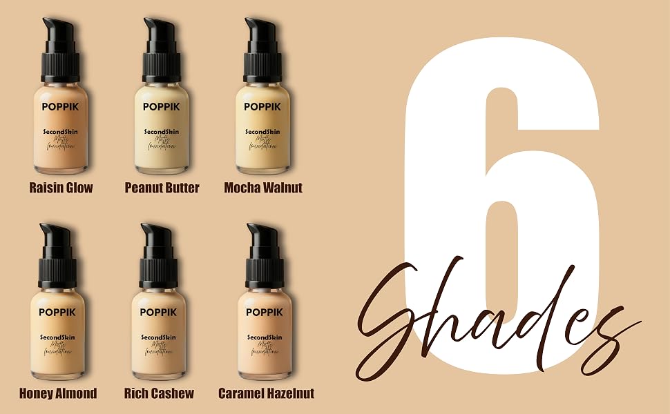 Poppik matte Foundation Shade (Peanut butter) view 2