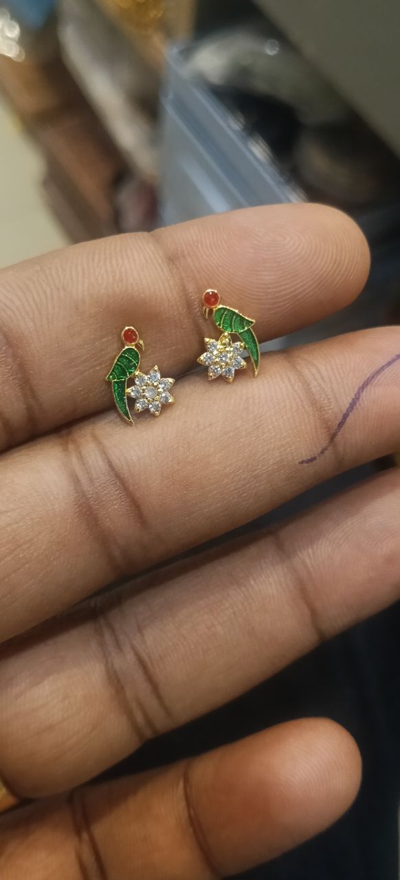 Designer Floral Stud Earrings