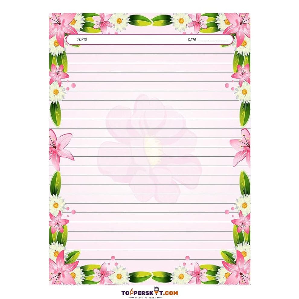 A4 Floral Designer Sheet Pack Of 10 view 2