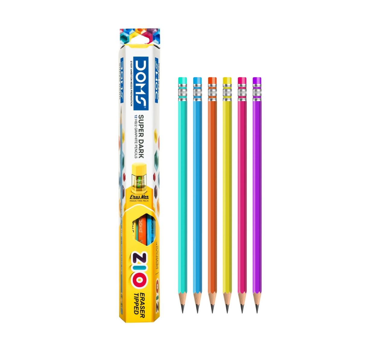 DOMS Super Dark Pencils Pack Of 10 view 2