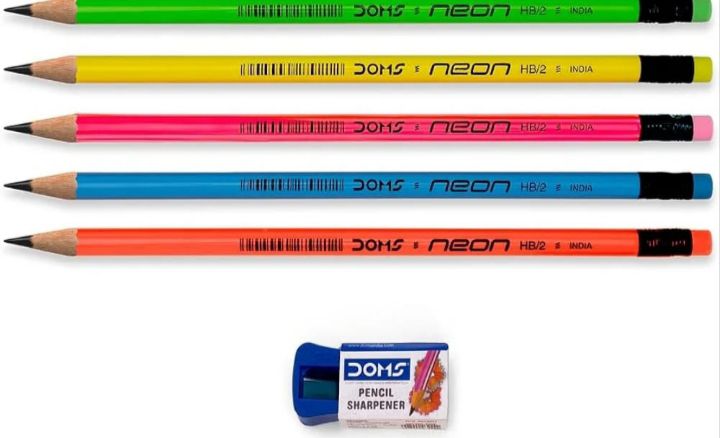 Doms Neon Graphite Pencils Super Dark view 2