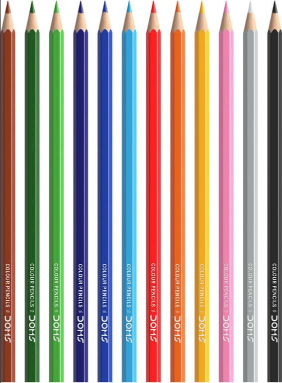 DOMS Colour Pencils 12 Shades view 3