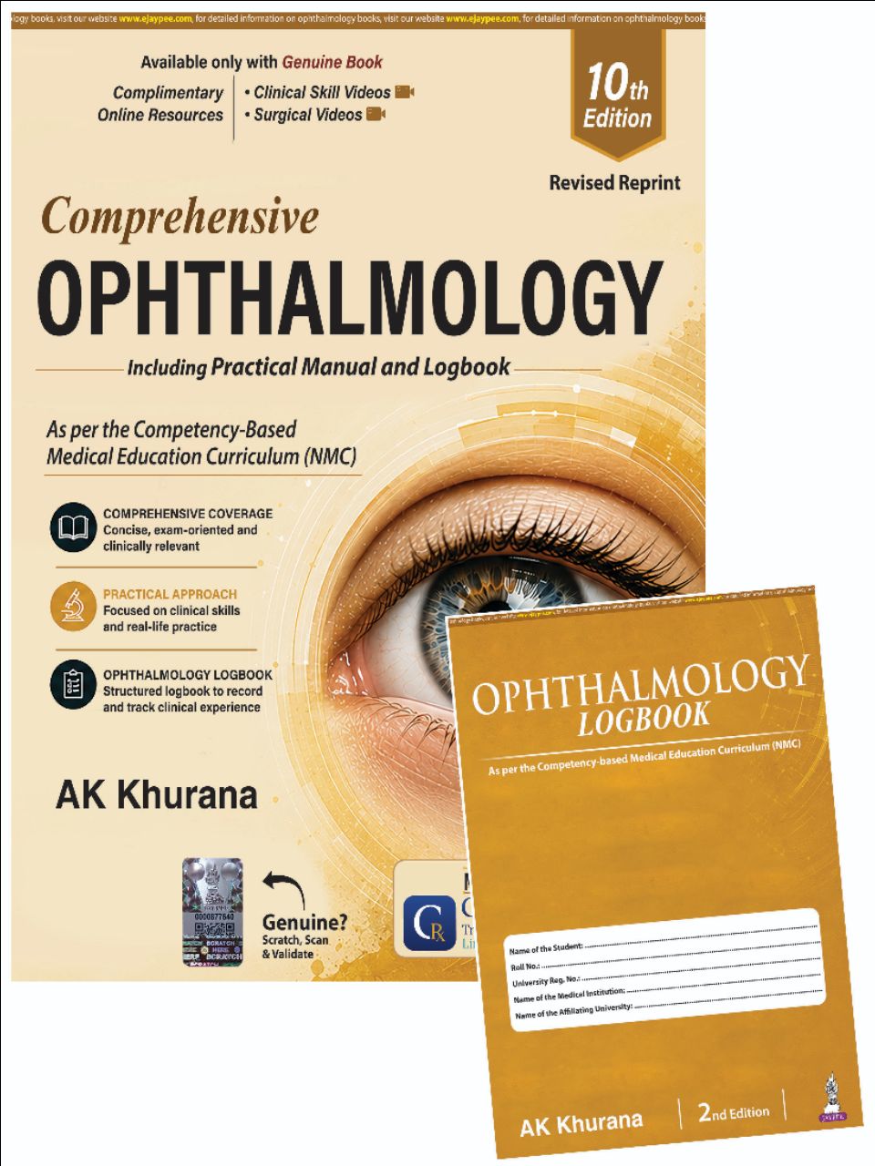 Comprehensive Ophthalmology Including Practical Manual with Ophthalmology Logbook
AK KHURANA ARUJ K KHURANA BHAWNA P KHURANA
ISBN: 9789366168784
2027
10/e RP