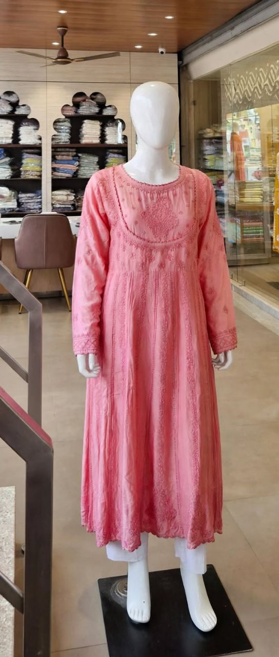 Chikankari Kurta - Bel Boota view 4
