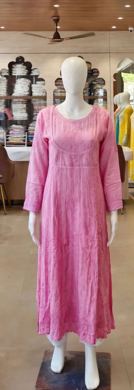 Chikankari Kurta - Bel Boota view 3