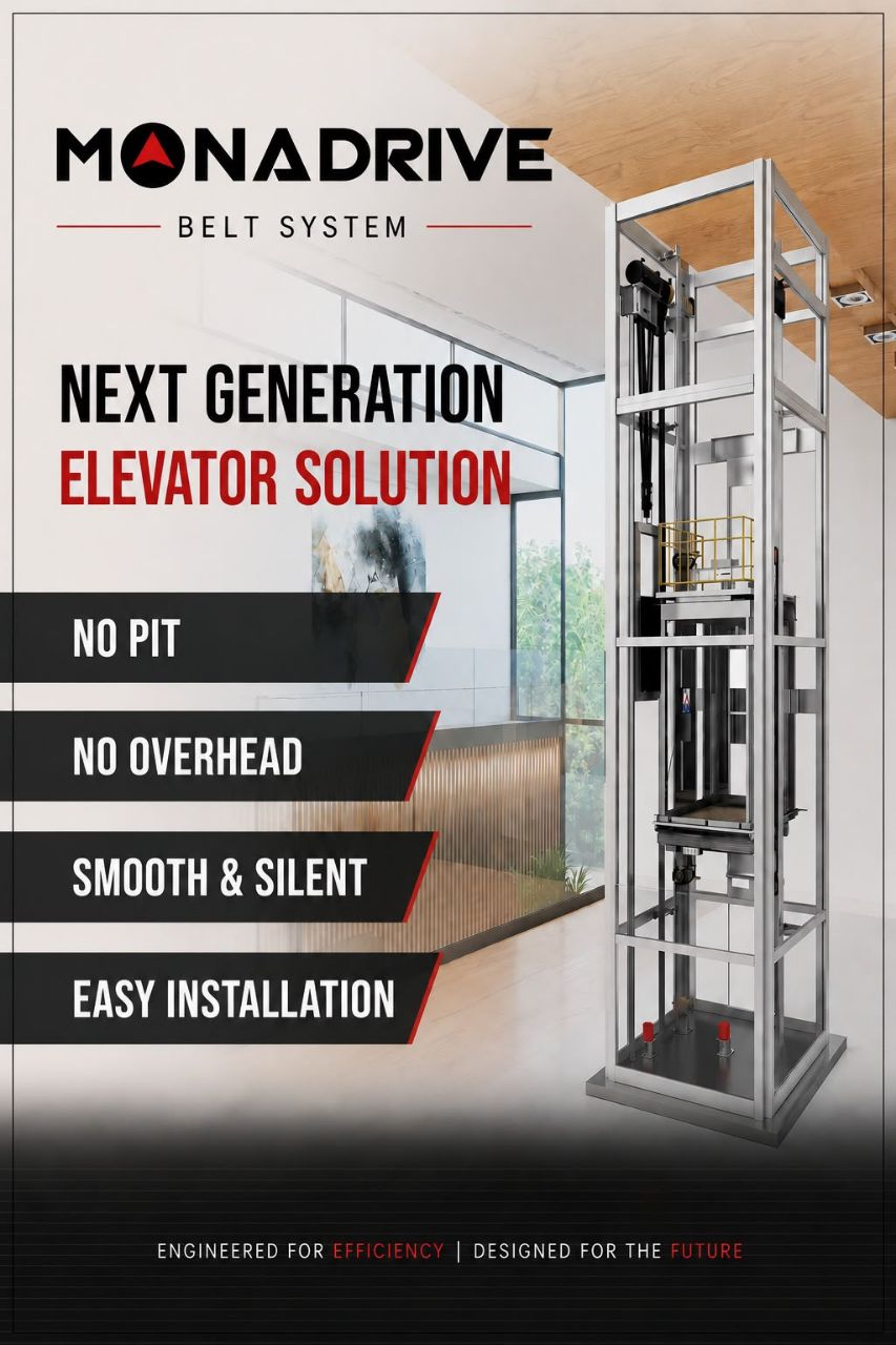 Afordable BELT DRIVE Elevator view 6