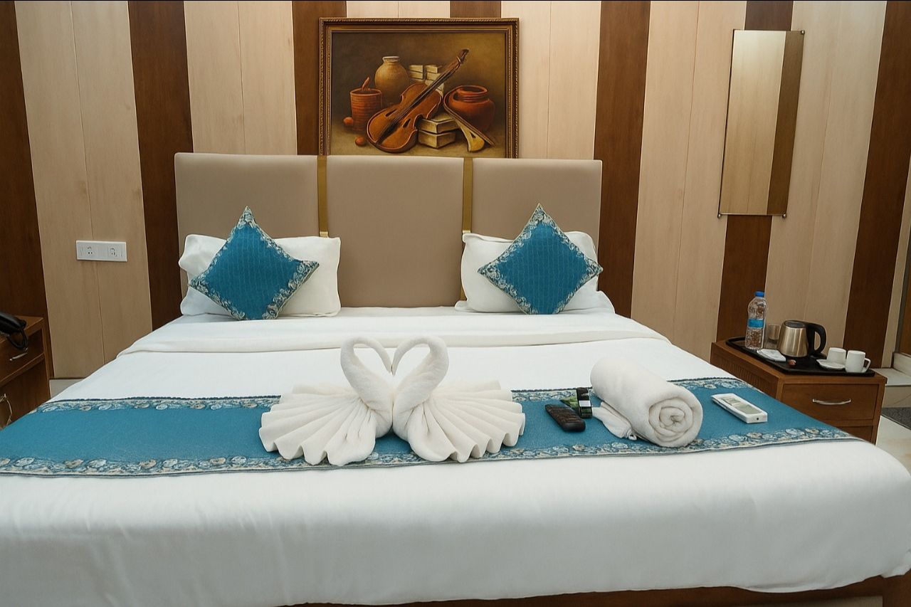 Hotel Room with Towel Art