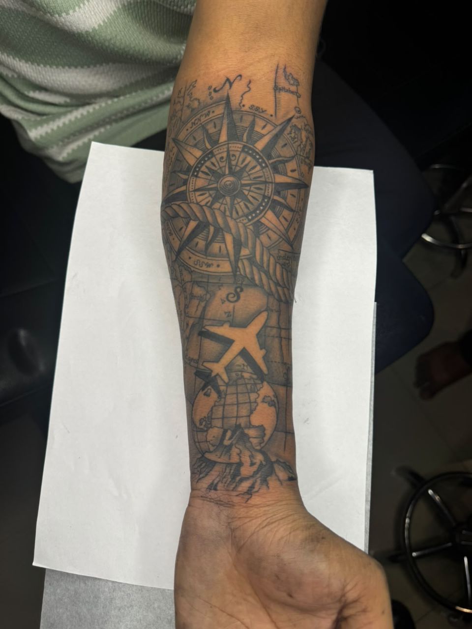 Compass Travel Tattoo