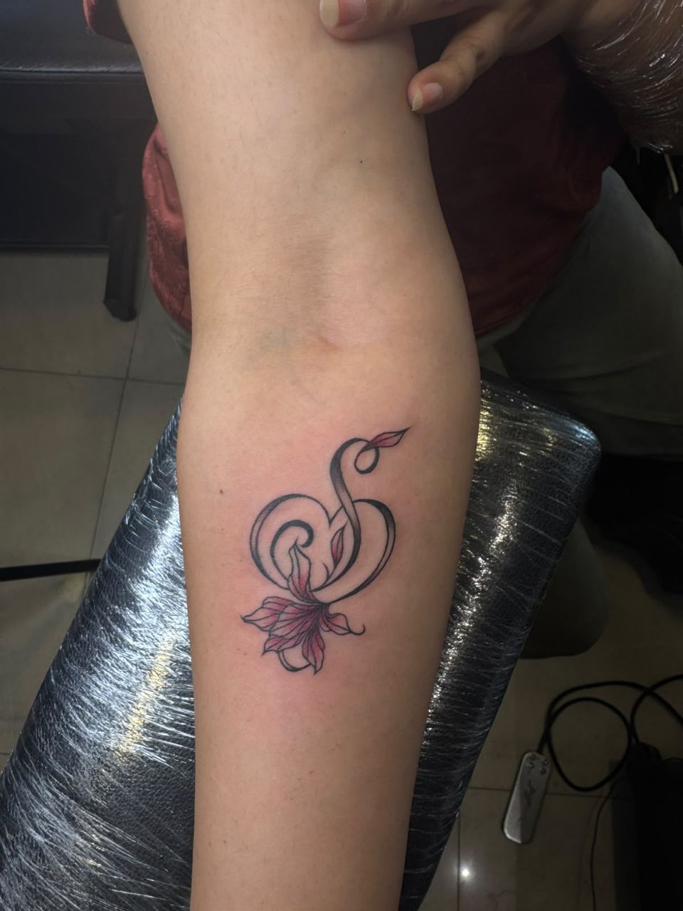 Floral Serpent Tattoo