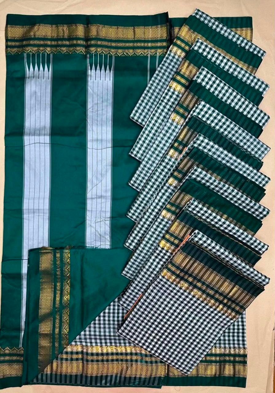 Green Silk Saree Set