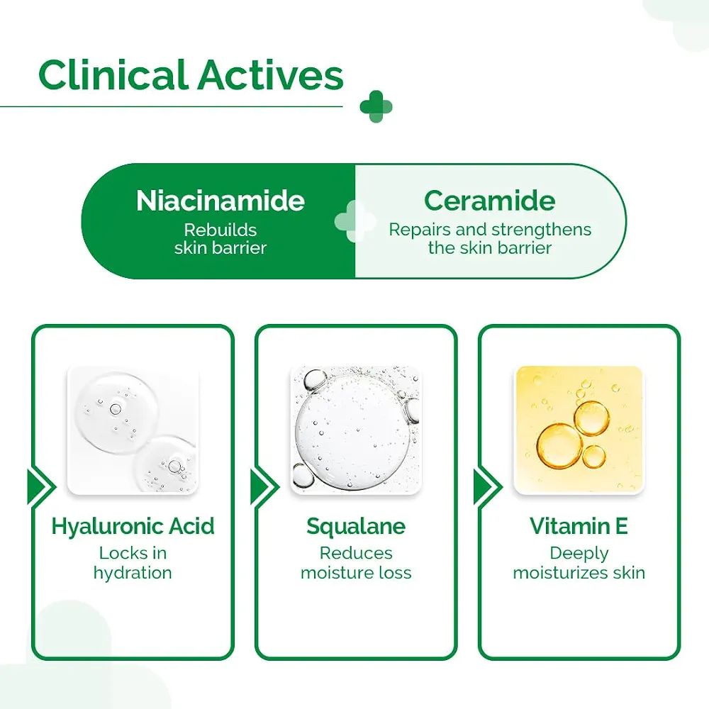 The Derma Co. 5% Nia-Ceramide Daily Hydrating Moisturizer | For Normal to Dry Skin | 24-H Moisturization | 5% Niacinamide, 2% Ceramide | Hyaluronic Acid, Vitamin E & Squalane | Non sticky | 100 g view 3
