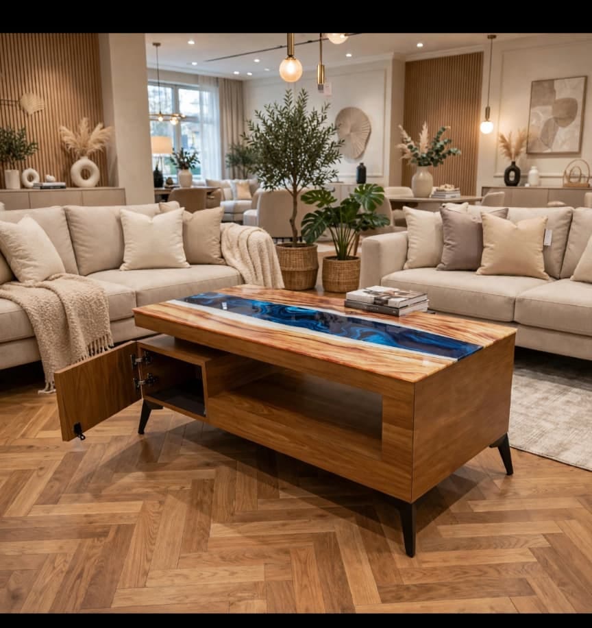 Solid Wood Coffee Table view 2