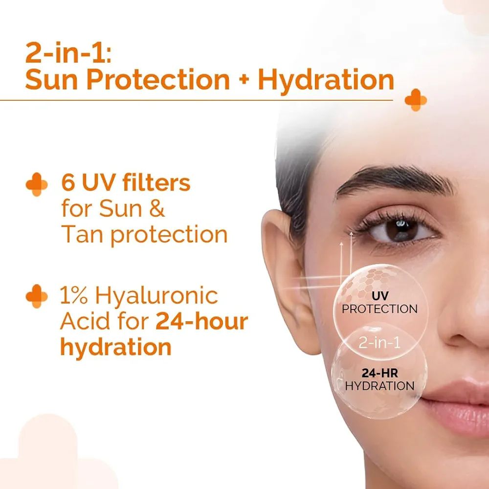 The Derma Co 1% Hyaluronic Sunscreen Aqua Gel SPF 50 PA++++ | Hydrating, Lightweight & Non-Greasy | No White Cast | Broad Spectrum & Blue Light Protection | Clinically Tested - (In-Vivo) view 3