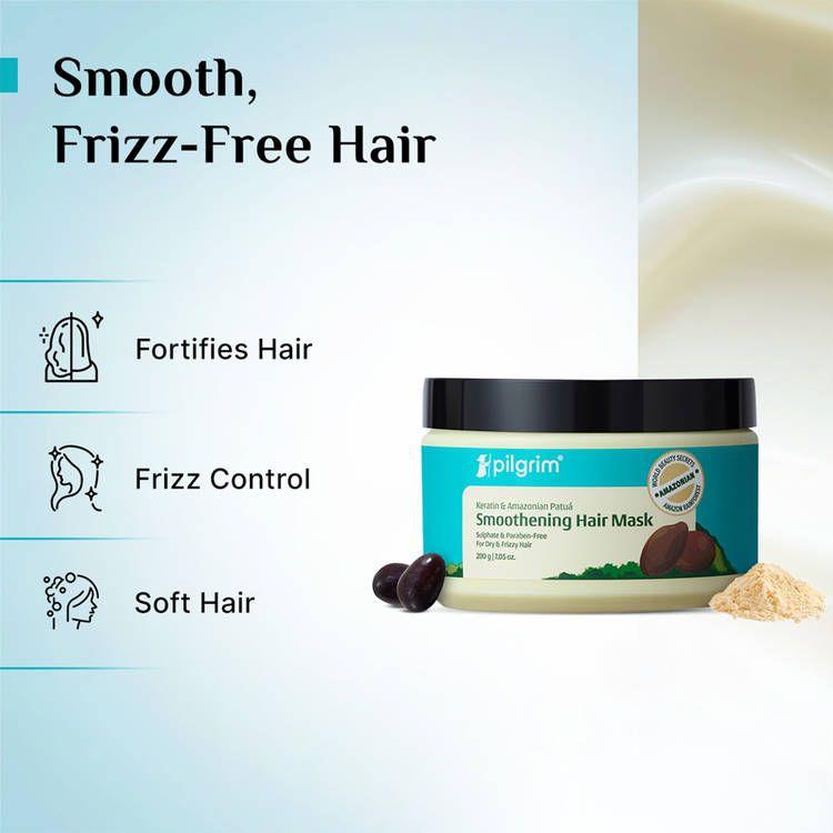 Keratin Smoothening Hair Mask for Dry Damaged & Frizzy Hair Paraben Free view 2
