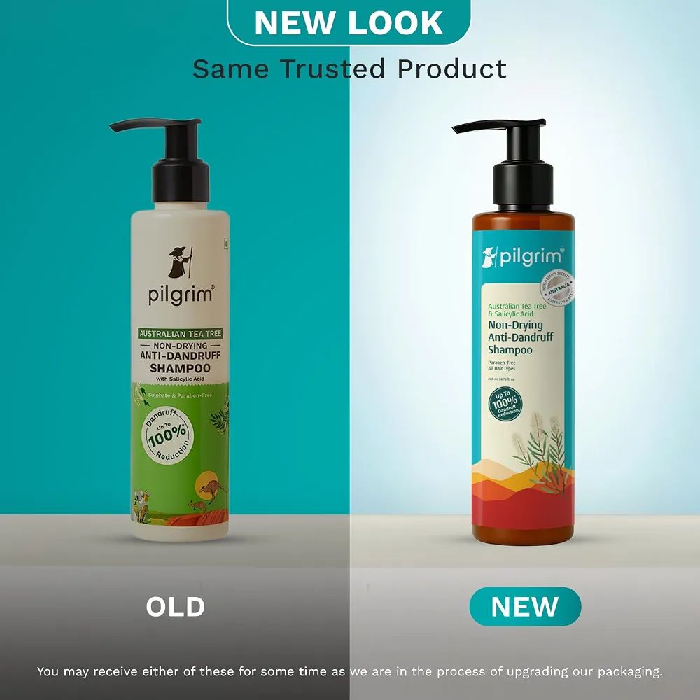 Pilgrim Australian Tea Tree Non-Drying Anti-Dandruff Shampoo - Salicylic Acid, Reduces Visible Flakes from 1st Wash, Prevent Dandruff Reccurence, Non-Drying Scalp Cleanse, All Hair Types view 2