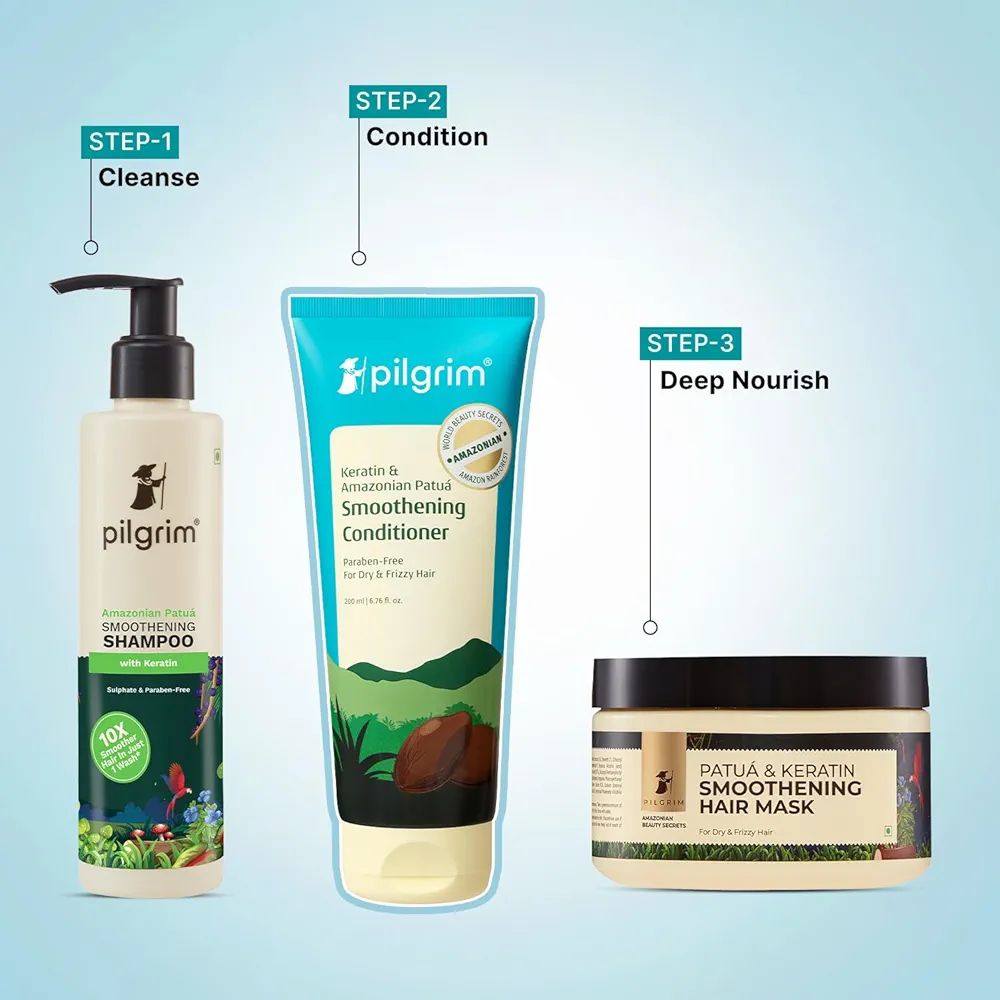 Pilgrim Amazonian Patuá & Keratin Hair Smoothing Conditioner-Unscented- For Dry & Frizzy Hair With Sacha Inchi|Hair Conditioner For Smooth & Silky Hair|Silicone view 4