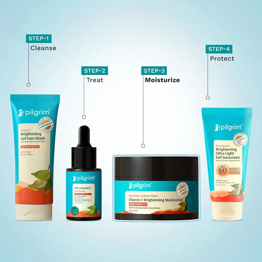 Pilgrim Vitamin C Face Moisturizer with 3% Niacinamide & Glutathione - 50g
Dark Spots & Triple Glow with Kakadu Plum, Fades Dark Spots & Pigmentation, Evens Skin Tone, Deeply Hydrates, All Skin view 5