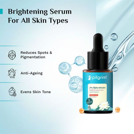 Pilgrim
2% Alpha Arbutin Brightening Serum with 3% Vitamin C | For All Skin Types|Discover Bright And Radiant Skin| Reduces Hyper Pigmentation| Brightens Skin Anti - Aging | For Men & Women view 3