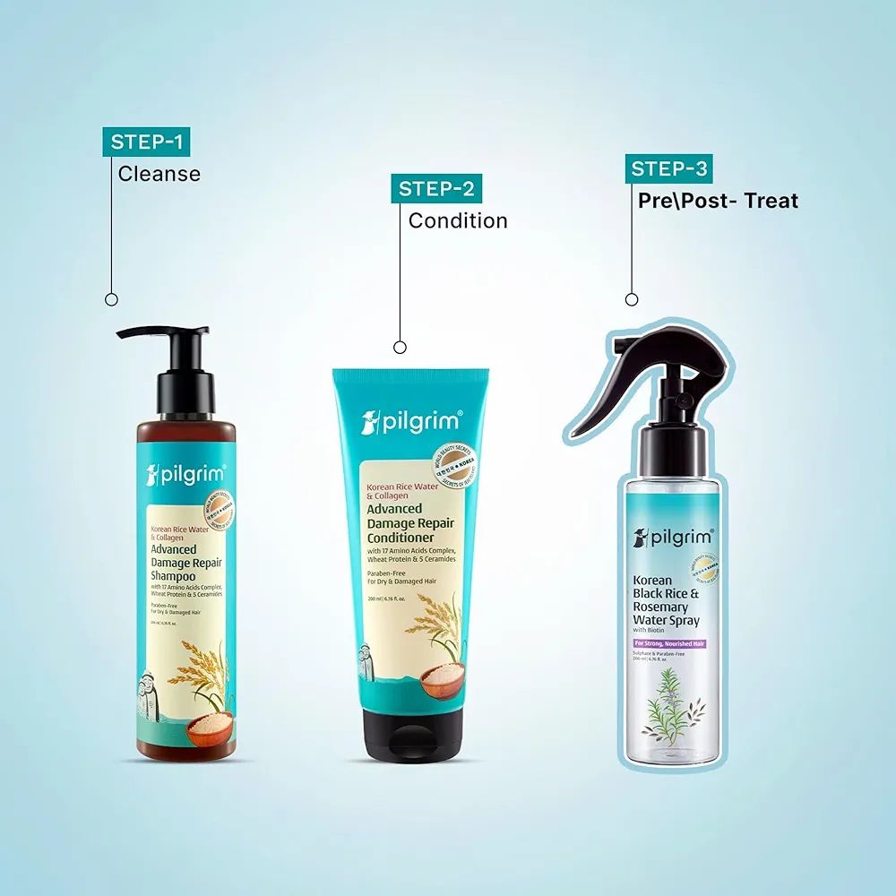 Pilgrim Korean Black Rice and Rosemary Water Spray With Biotin For Strong, Nourished Hair  | Spray for Regrowth | Thicker & Stronger Hair | Sulphate & Paraben Free I For Women for Men view 5