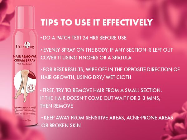 Urban Yog Cream Hair Removal Spray With Rose Extracts view 4