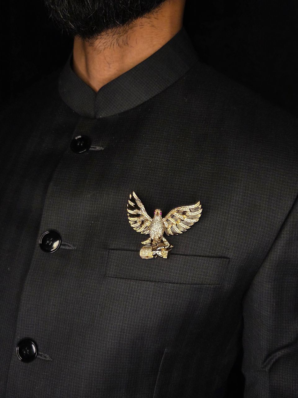 Elegant Bird Brooch view 2