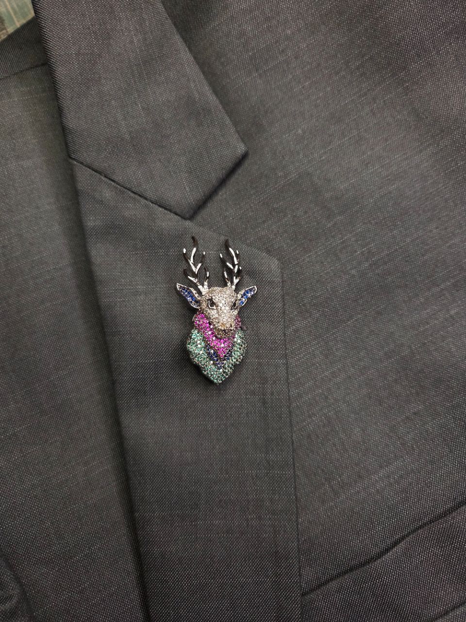 Elegant Deer Brooch view 2