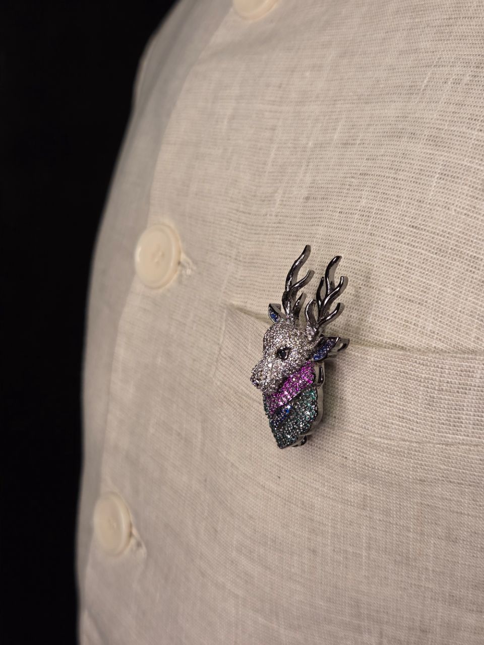Elegant Deer Brooch view 3