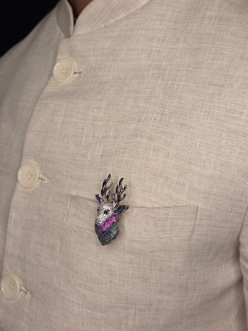Elegant Deer Brooch view 4