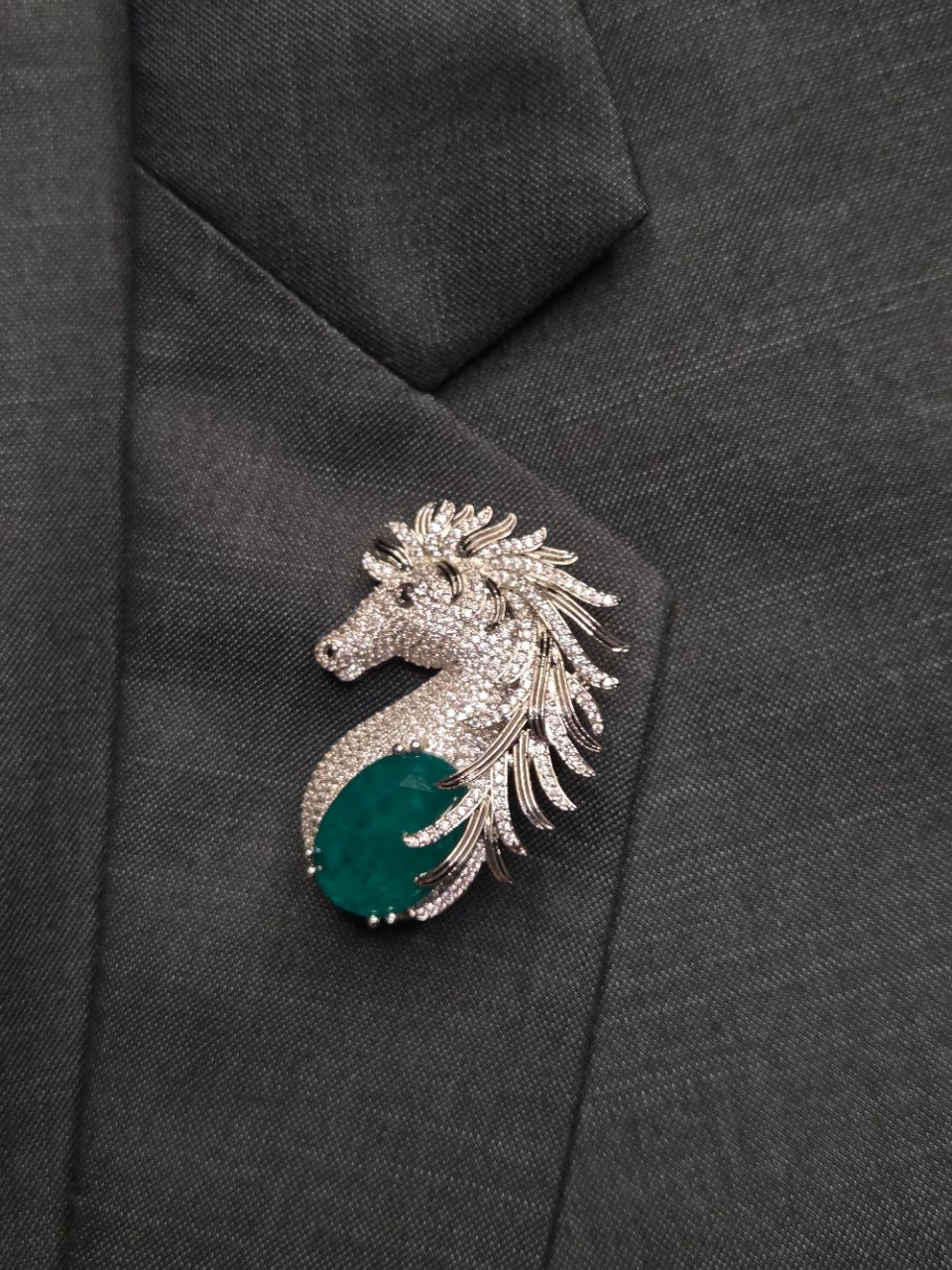 Elegant Horse Brooch view 2