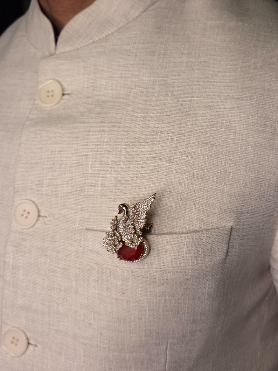 Swan Brooch view 2