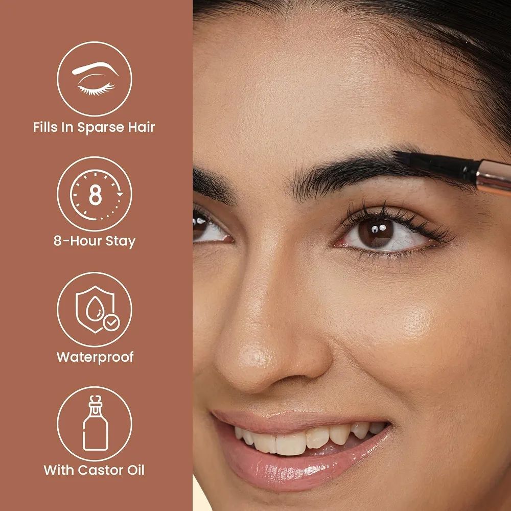 Swiss Beauty BROWmance Pen | Fills In Sparse Hair | 8-Hour Stay | Waterproof | Shade- 03 Dark Brown | Swiss Beauty BROWmance Pen | Fills In Sparse Hair |  Waterproof | Shade- 03 Dark Brown | view 3