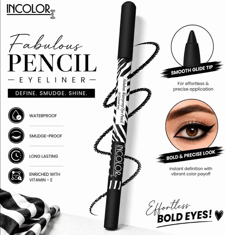 INCOLOR 
Fabulous Waterproof Pencil 06 Charcoal Grey – Grey Eye Pencil
Fabulous Pencil, Shade 01, with Vitamin E, Long-Lasting Formula, Smudge-Proof view 2