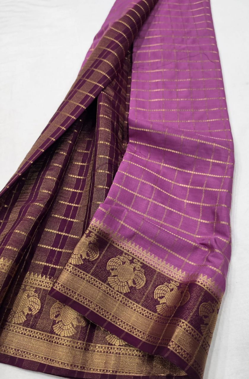 Purple Silk Saree