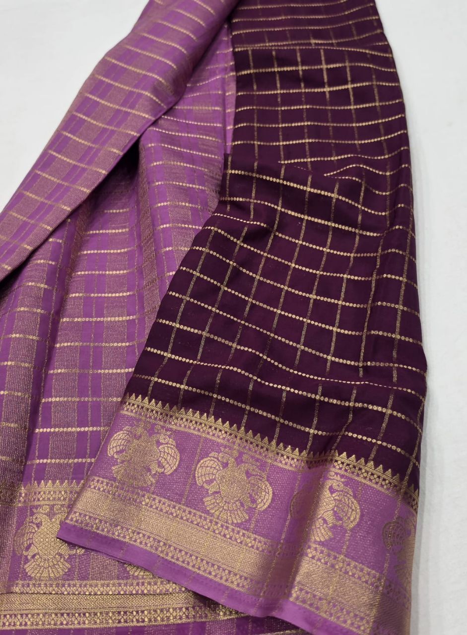 Purple Silk Saree