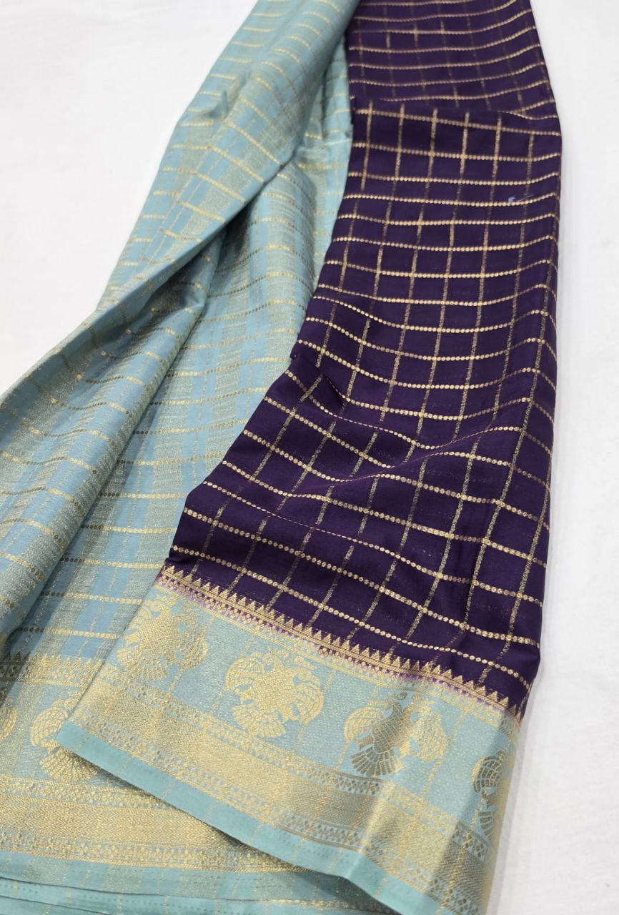 Dual Color Banarasi Saree
