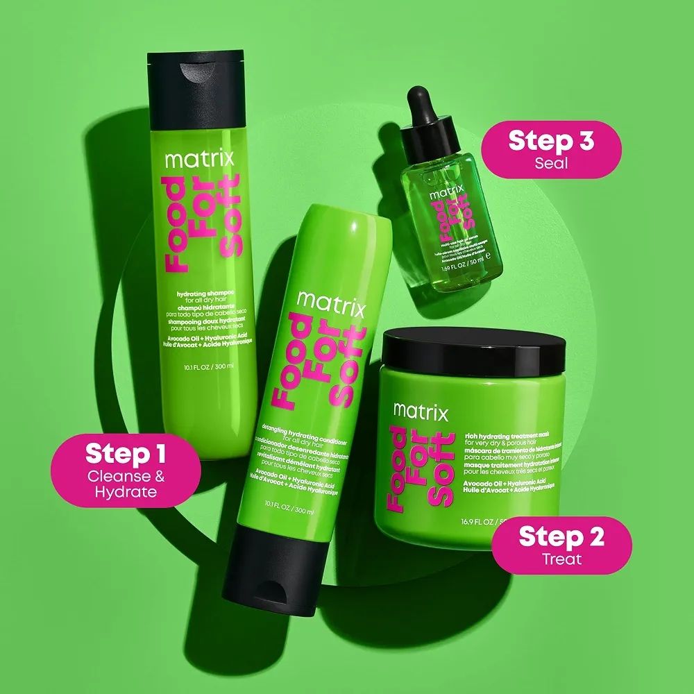 Matrix, Multipurpose Moisturising Oil for Dry Hair, Heat Protector, Silky Effect, with Avocado Oil and Hyaluronic Acid, Food For Soft, view 7