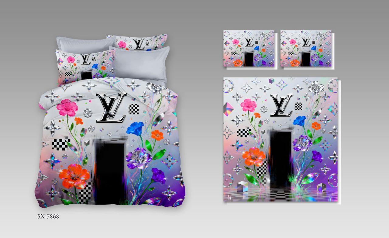Luxurious 11D print 3 pcsBedsheet Set – Premium Designer Collection view 6