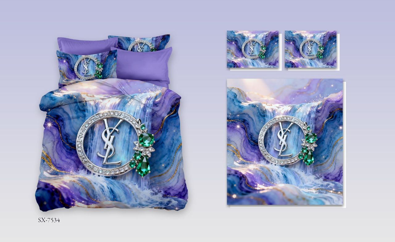 Luxurious 11D print 3 pcsBedsheet Set – Premium Designer Collection view 9