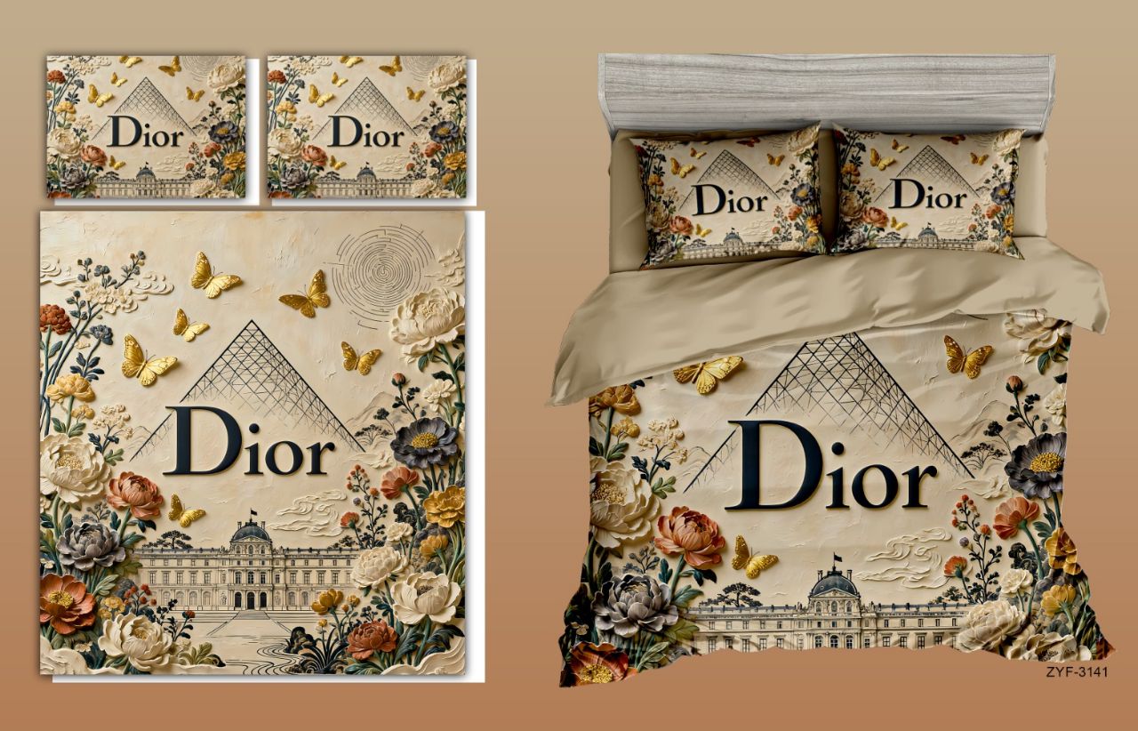 Luxurious 11D print 3 pcsBedsheet Set – -Premium Designer Collection view 5