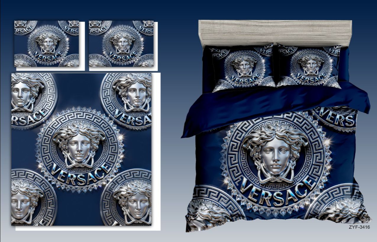 Luxurious 11D print 3 pcsBedsheet Set – -Premium Designer Collection view 2