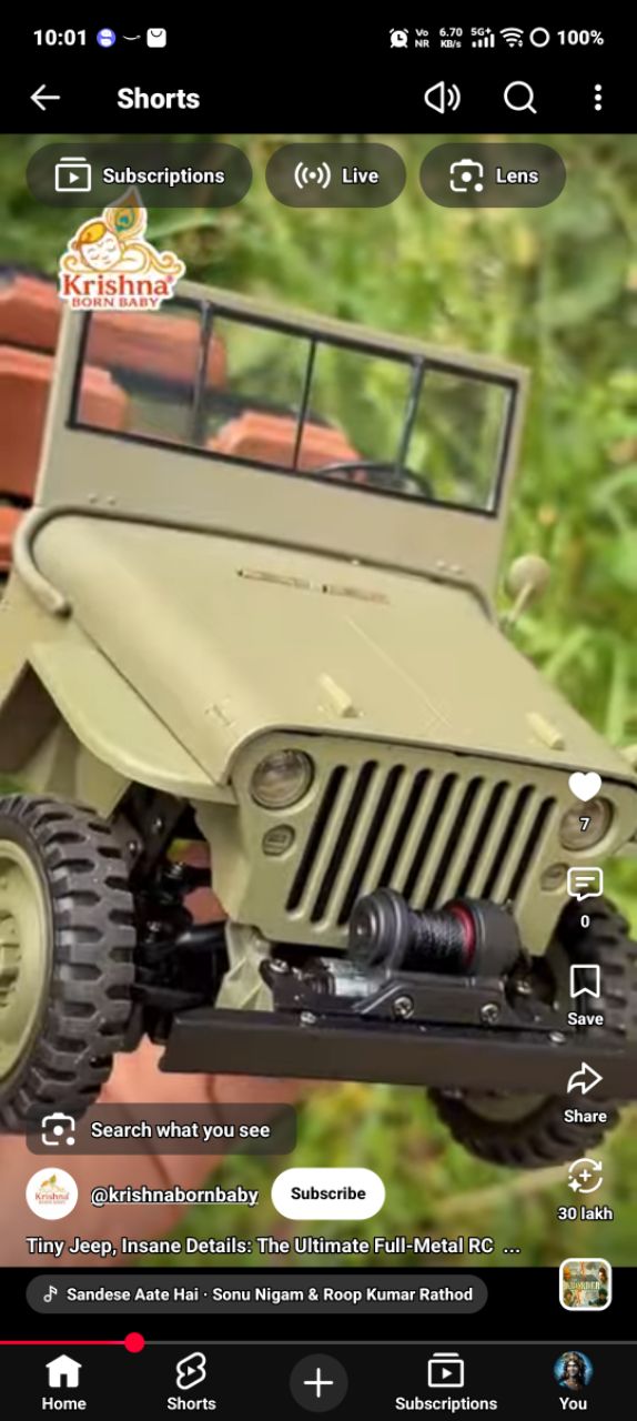Militaary RC Jeep 1:10 Scale Remote Control Car for Kids, 2.4GHz Off-Road RC Army Vehicle with LED Lights, Sound Effects, Rechargeable Battery, Shock Absorbers & Rubber Tires(Multicolor view 12