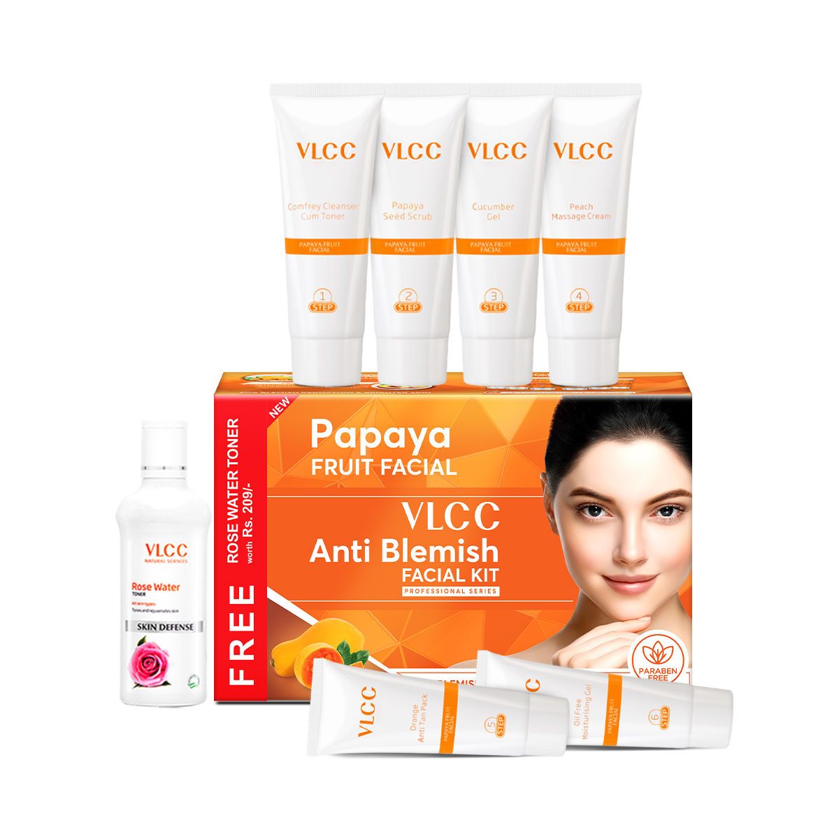 VLCC Anti Blemish Facial Kit With Free Rose Water Toner view 2