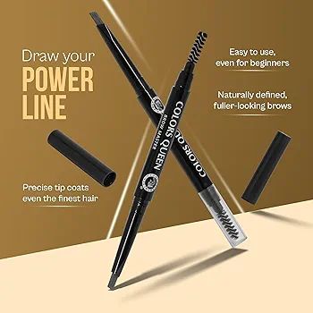 Colors Queen Brow Master Eyebrow Definer Pencil with Spoolie | Natural Looking Brows | Smudge Proof, Waterproof and Long Lasting (Black)
Amazon's Choice view 2