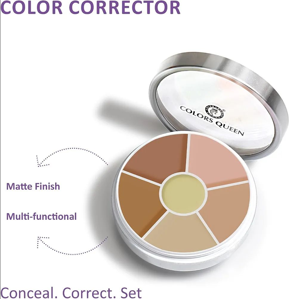 Colors Queen Light Weight Multi-Purpose Matte Concealer Color Corrector Palette | Creamy Matte Finish, Easy to Blend Hydrating Formula | Long Lasting & Waterproof Concealer for Face Makeup (01) view 5