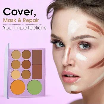 Colors Queen Base Essential Contour Palette | Easy to Blend, Multi-Purpose Creamy Concealer & Color Corrector | Lightweight, Long Lasting Contour & Concealer Palette for Face Makeup view 2